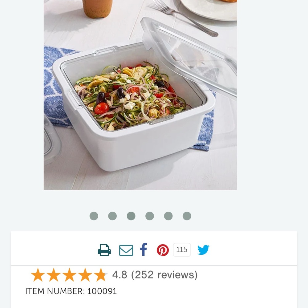 Pampered Chef cool and serve bowl